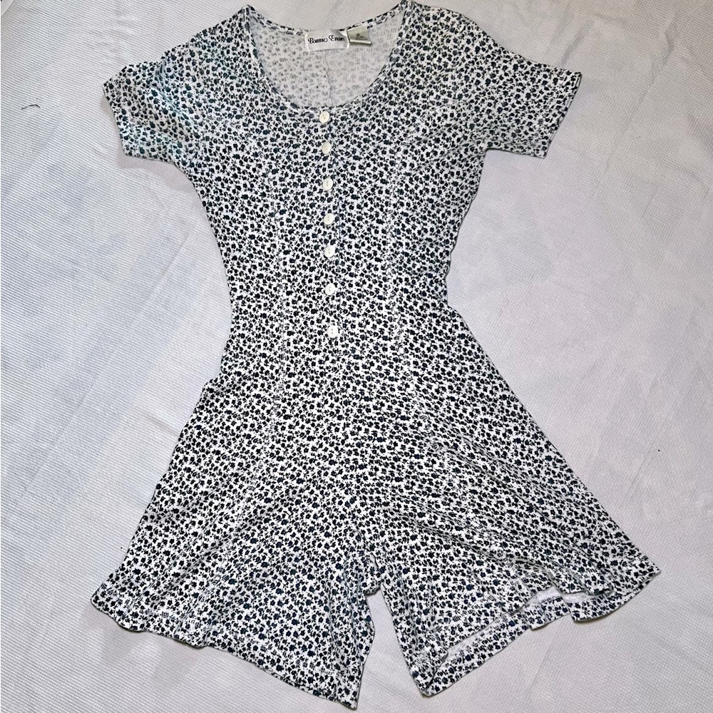 1990s Vintage Floral Romper